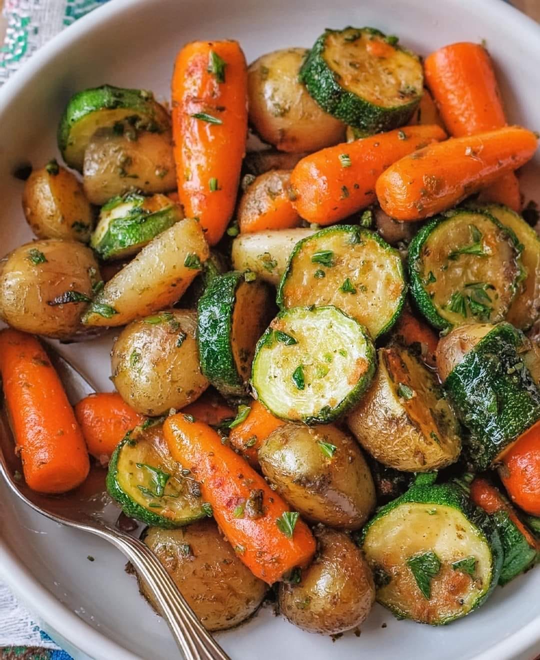 Schnelle und gesunde Zucchini-Kartoffel-Pfanne in nur 12 Minuten